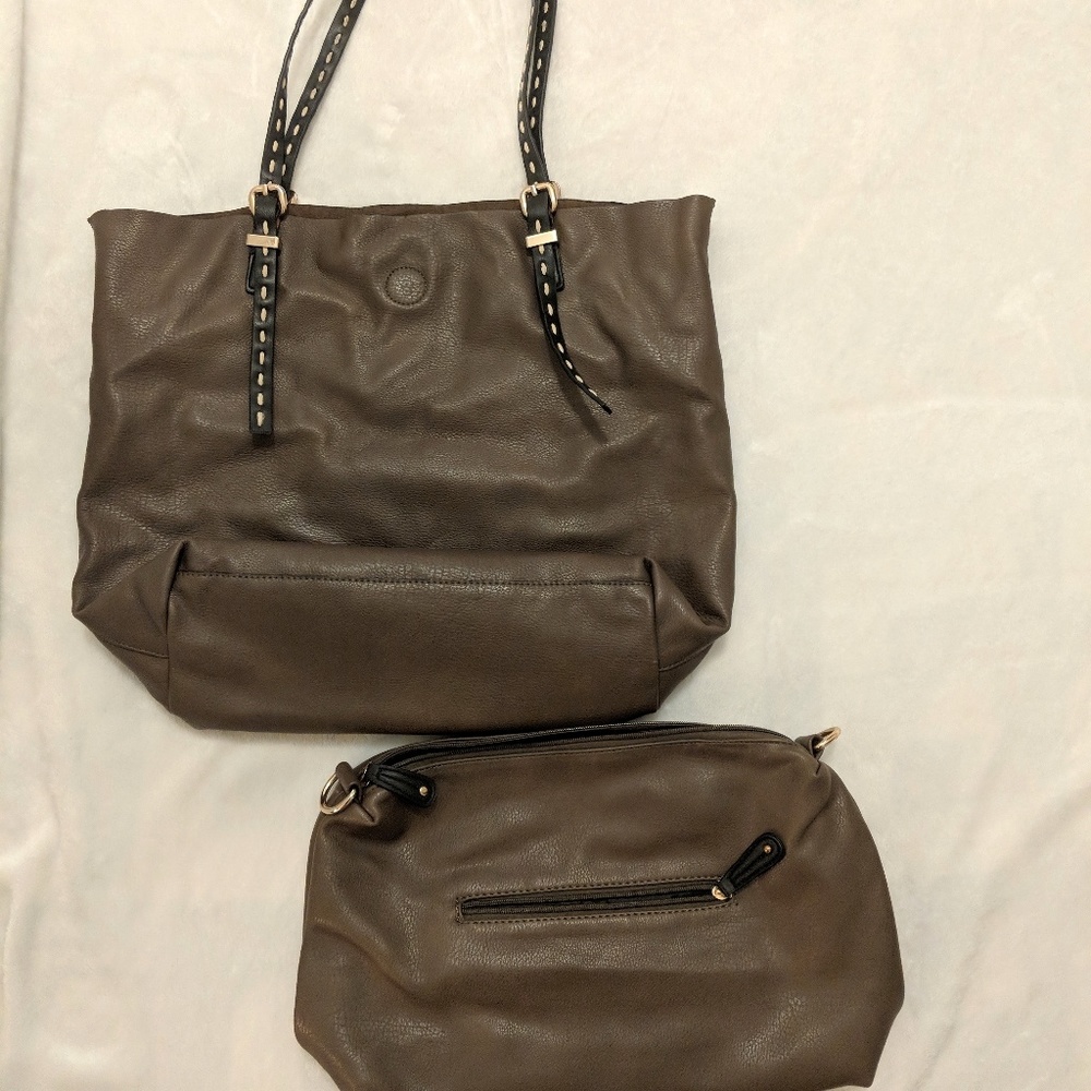 Brown Purse With Clip in Bag